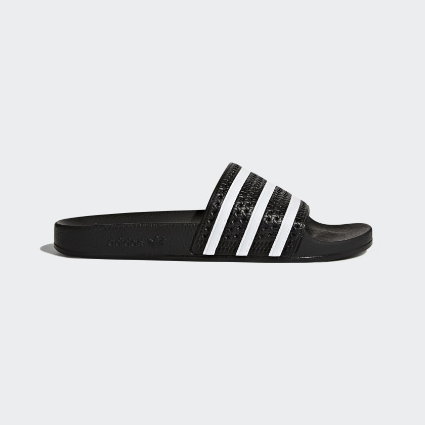 adidas training adilette sliders in all black