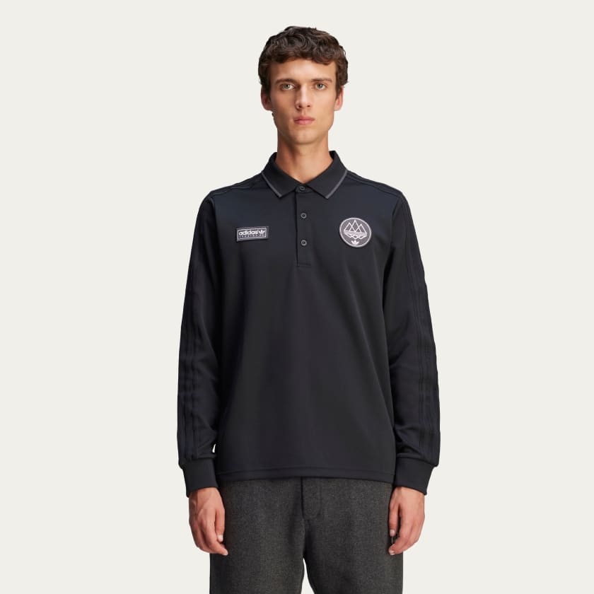 adidas SPZL F.C. Long Sleeve Polo Shirt Black Free Shipping with adiClub adidas Canada