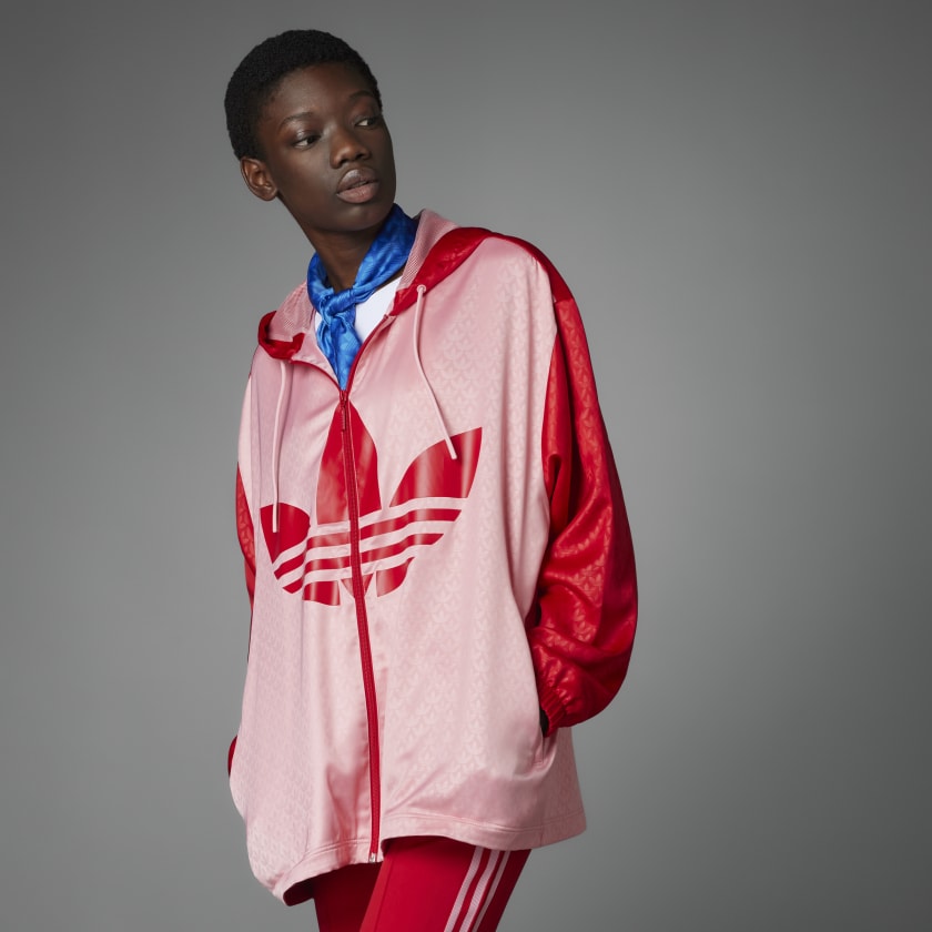 Adidas poncho windbreaker red on sale