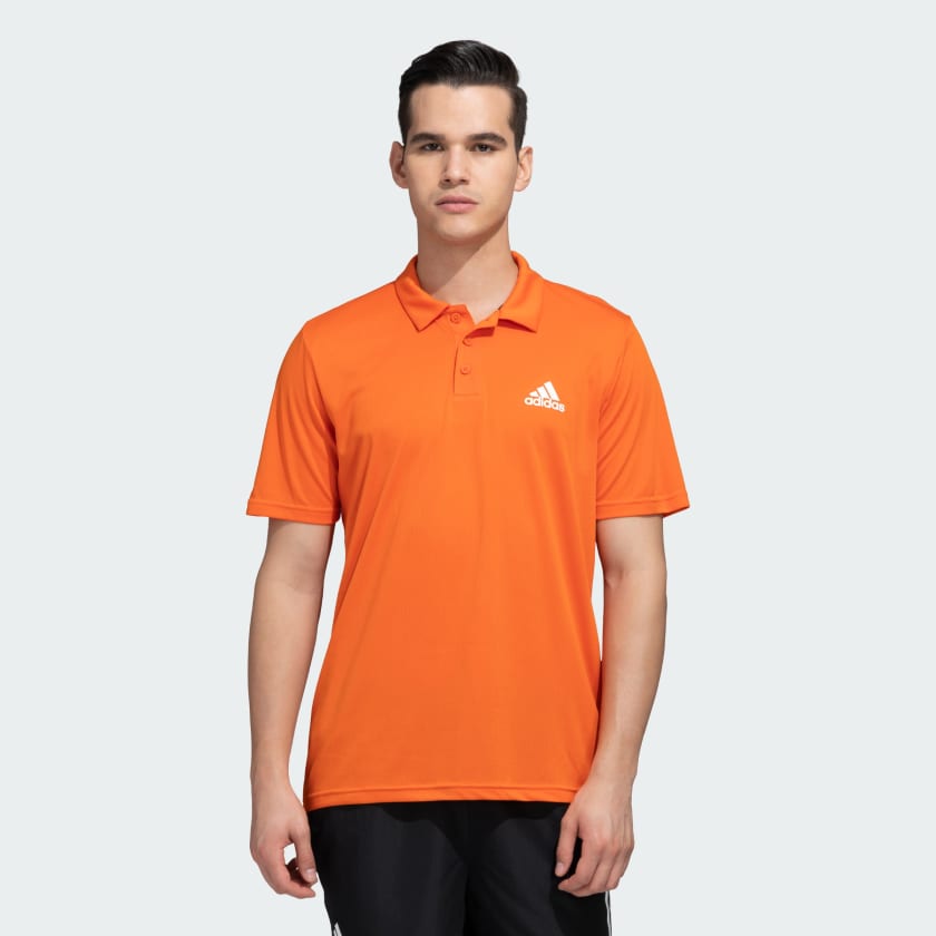 Orange adidas golf shirt on sale