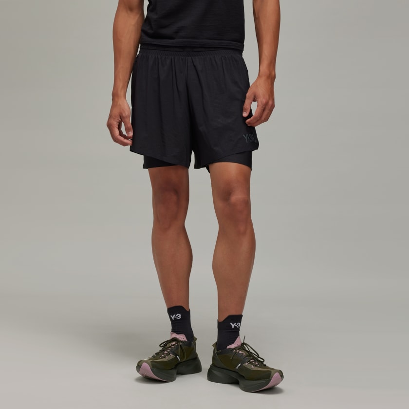 adidas Y 3 Running Shorts with Tights Black Free Shipping with adiClub adidas US