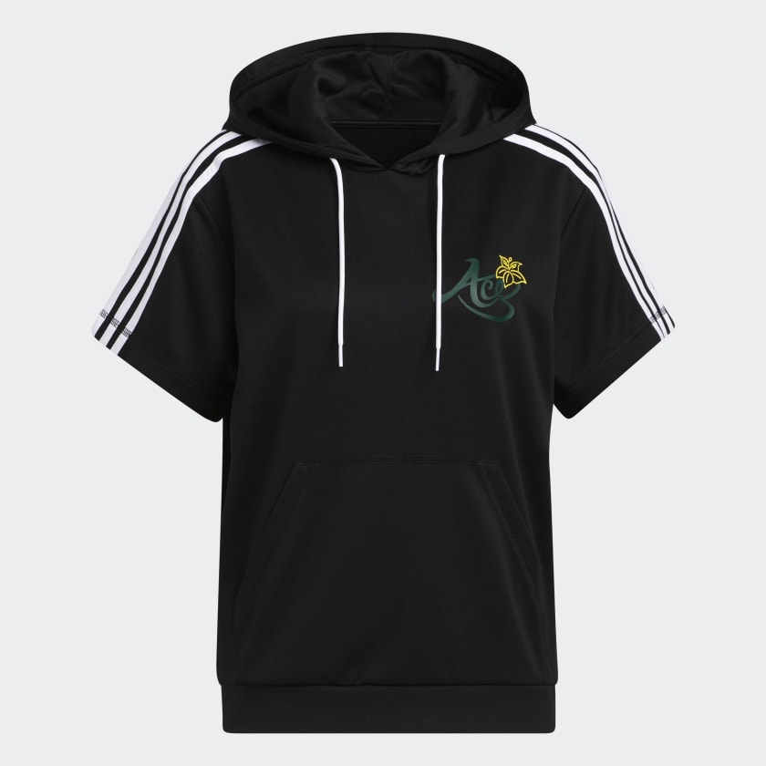 adidas Candace Parker Short Sleeve Hoodie Black Free Shipping with adiClub adidas Canada