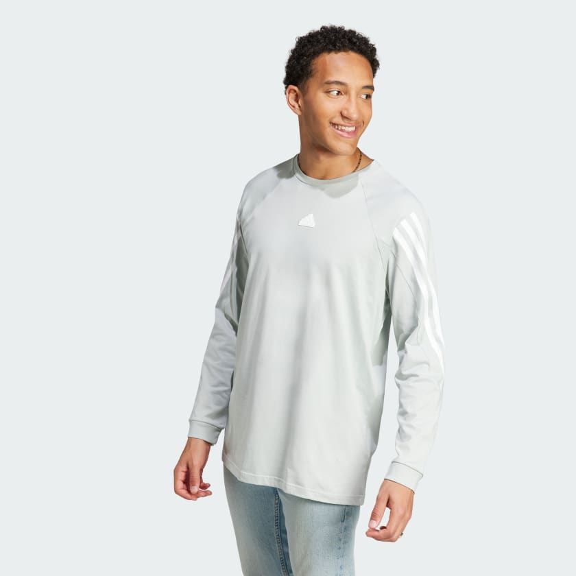 Grey adidas long sleeve discount