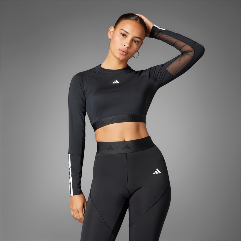 Adidas crop top schwarz on sale