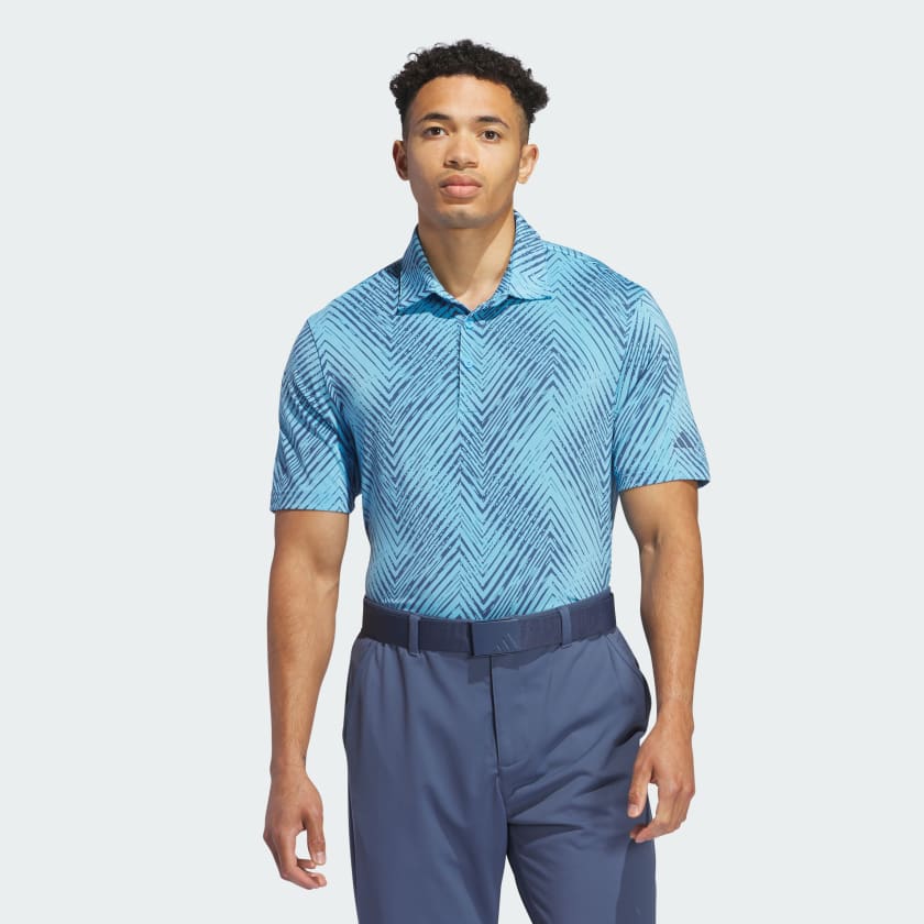 adidas Ultimate365 Allover Print Polo Shirt Blue Free Shipping with adiClub adidas US