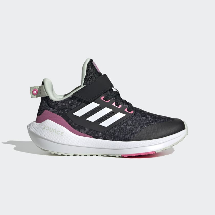 adidas Bounce Sport Elastic Lace with Top Strap - Black | Kids' Running | adidas US