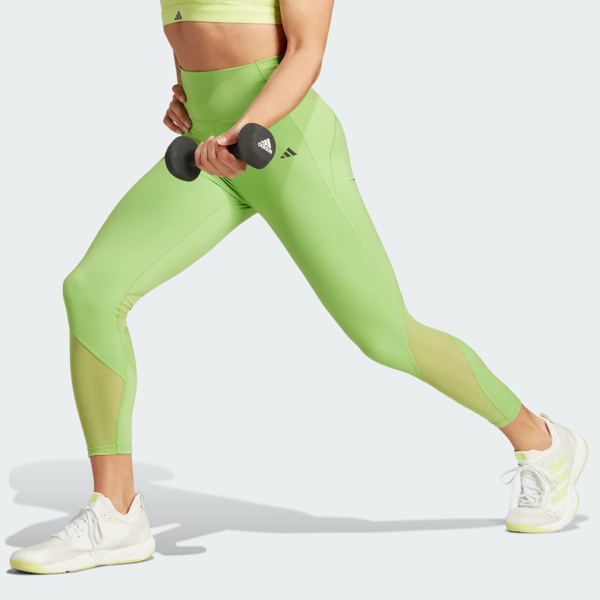Women's Nike One Tight Fit Leggings 7/8 S Pink Black White Volt Training Gym
