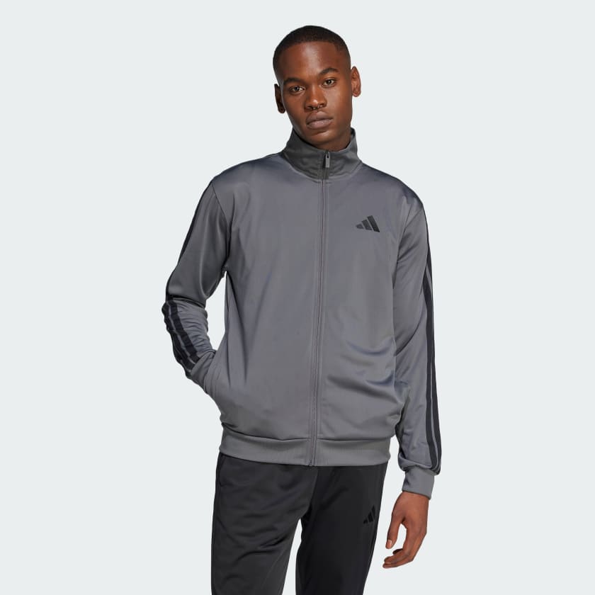 adidas 3-Stripes Tricot Regular Track Jacket - Grey | Free Shipping with  adiClub | adidas US