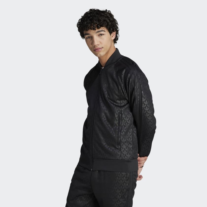 adidas Adicolor Graphics Monogram SST Track Jacket - Black, Men's  Lifestyle