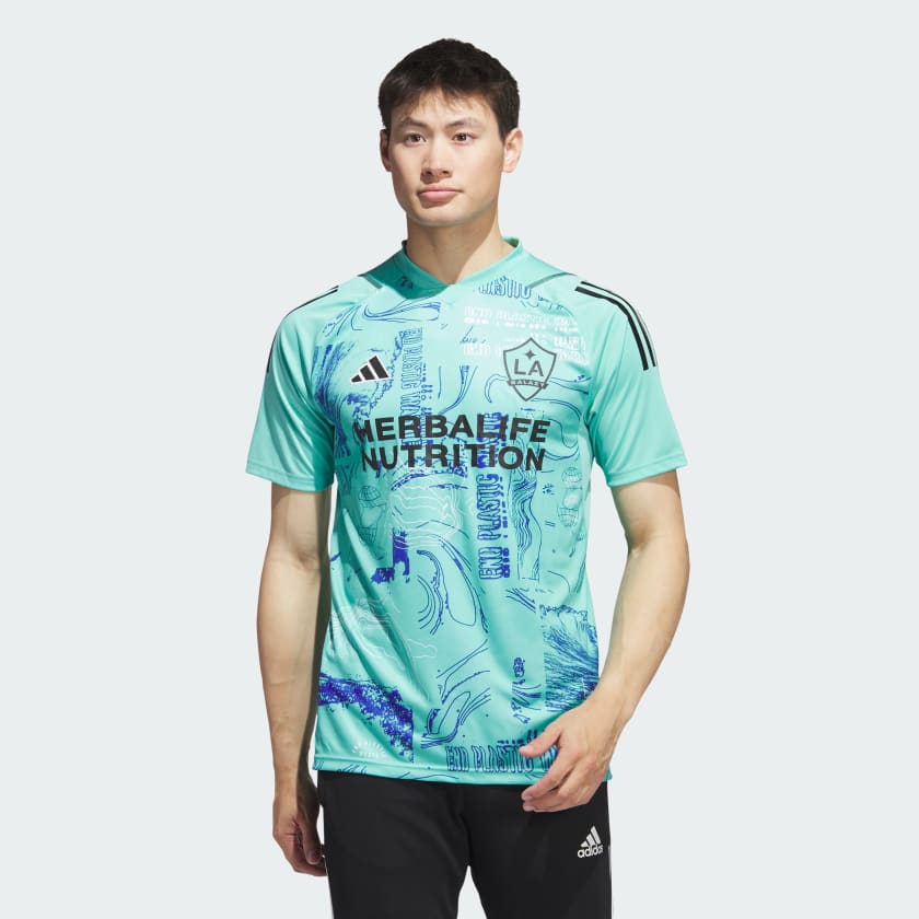 adidas LA Galaxy One Planet Jersey - Green, Men's Soccer