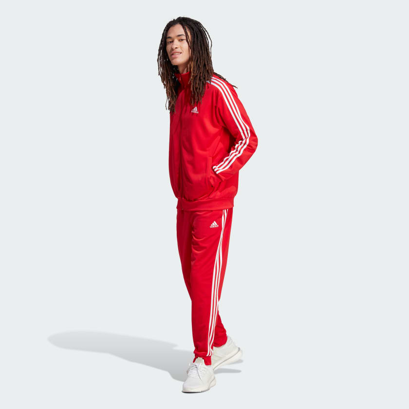 adidas Sudadera 3 Rayas Tricot Basic Rojo adidas Colombia