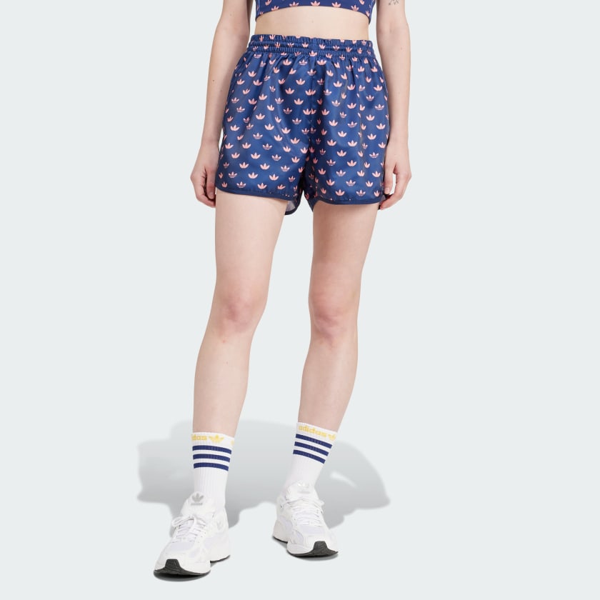 ★★Adairs★★ Monogram 3S Short Pants W Blue IY0324 adidas Monogram 3-Stripes Shorts - Blue | adidas Vietnam