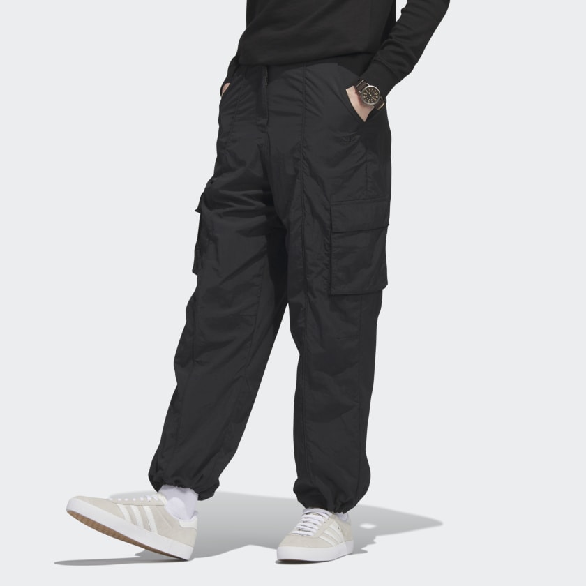 adidas Premium Essentials Crinkle Nylon Pants - Black | adidas Philippines