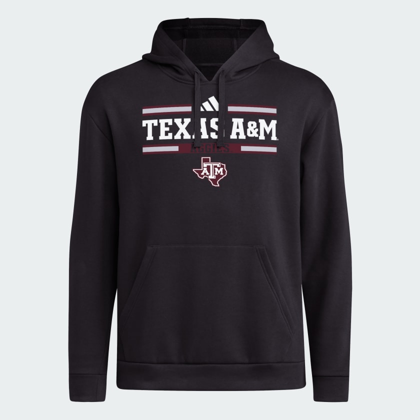 adidas Texas A M Aggies Fleece Hooded Sweatshirt Black Free Shipping with adiClub adidas US
