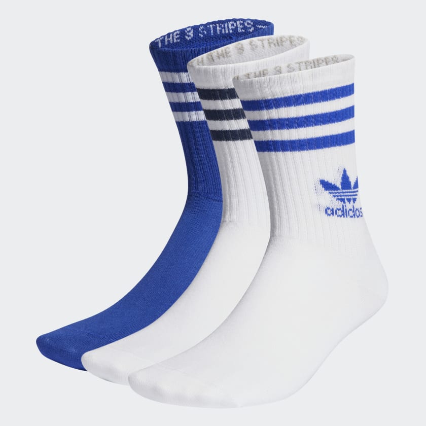 Chaussettes mi-montantes (3 paires) - Bleu adidas | adidas France