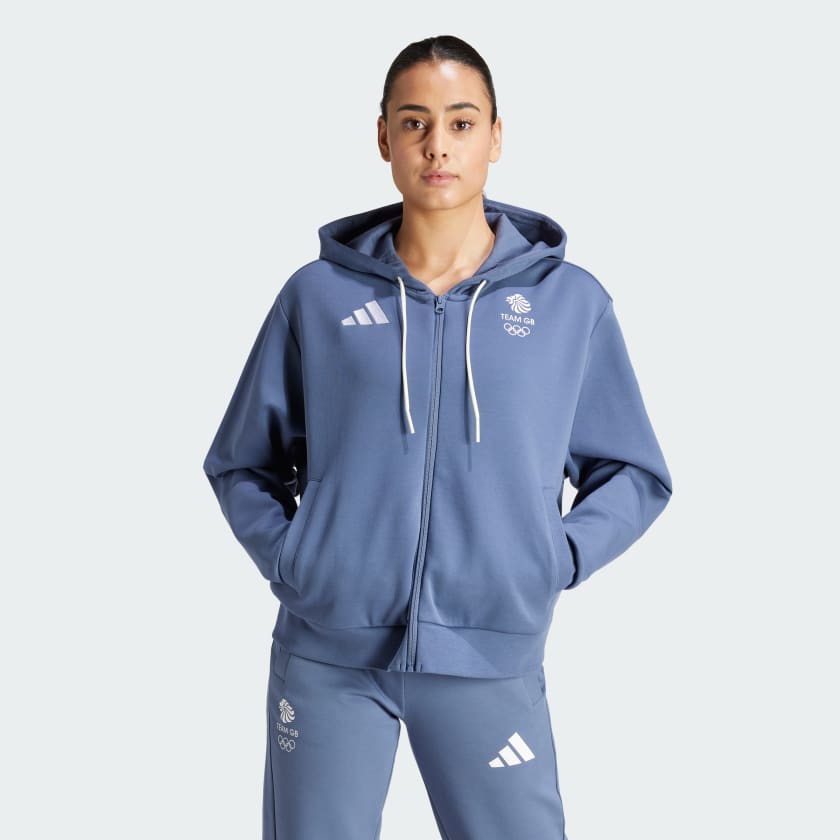 adidas Team GB Hoodie Blue Free Delivery adidas UK