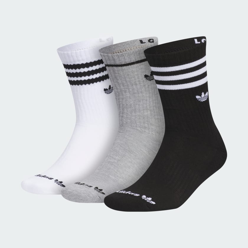 adidas Originals Roller 3.0 3-Pack Crew Socks - White | Free Shipping ...