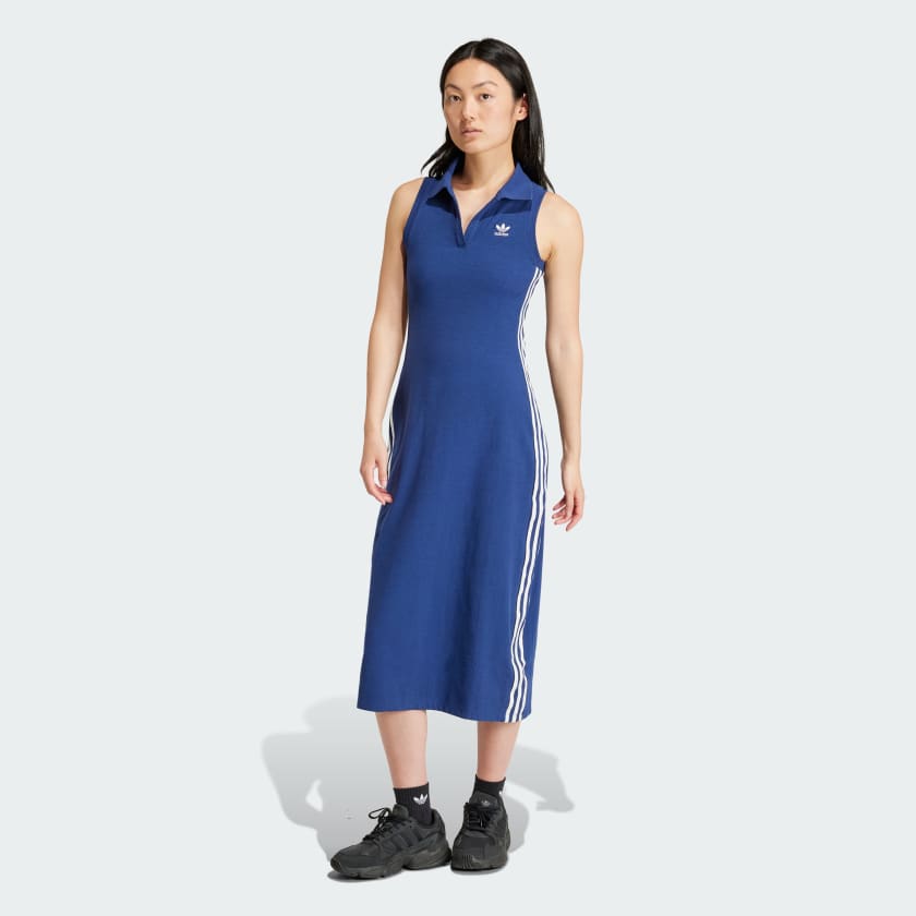 adidas Premium Originals Rib Dress - Blue | adidas UK