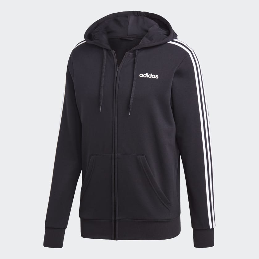 adidas Chaqueta Deportiva Essentials 3 Rayas Negro adidas Colombia