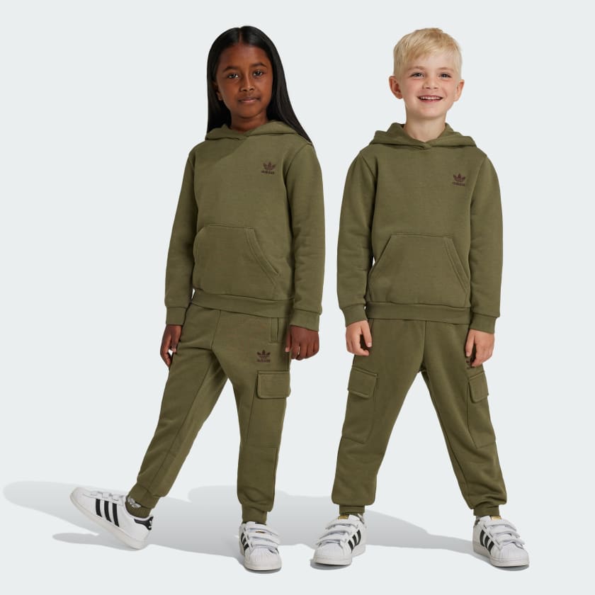 adidas 1 2 Zip Hoodie Cargo Set Kids Green adidas Finland
