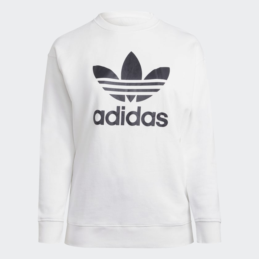 adidas Crew Plus Size sweatshirt - Hvid | adidas Denmark