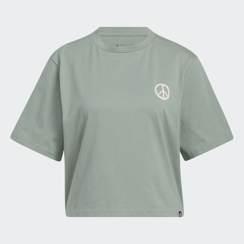 ☆adidas☆ Essential Lip Crop Tee White adidas Essentials Crop Tee - White | Free Shipping with