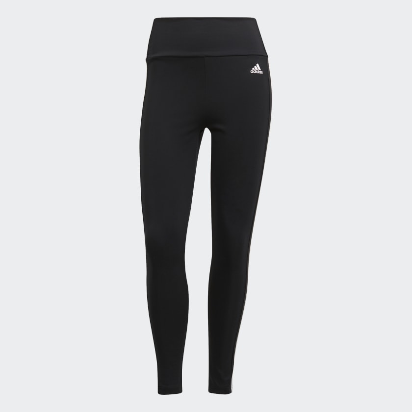 Leggings 7 8 Designed to Move High Rise 3 Stripes Sport Nero