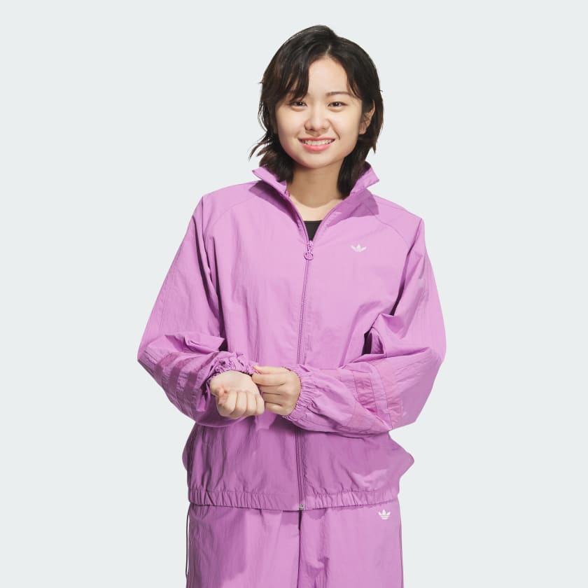 adidas Ruched Track Top Jacket - Purple | adidas Vietnam