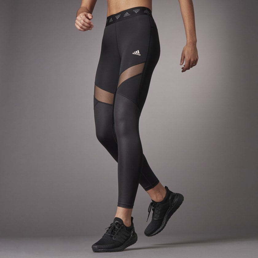 adidas Women's Training Hyperglam High-Rise Long Tights - Black adidas US