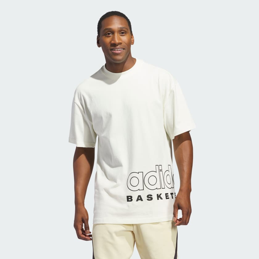 Beige adidas t outlet shirt