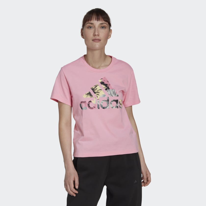 Dusty pink cheap adidas shirt
