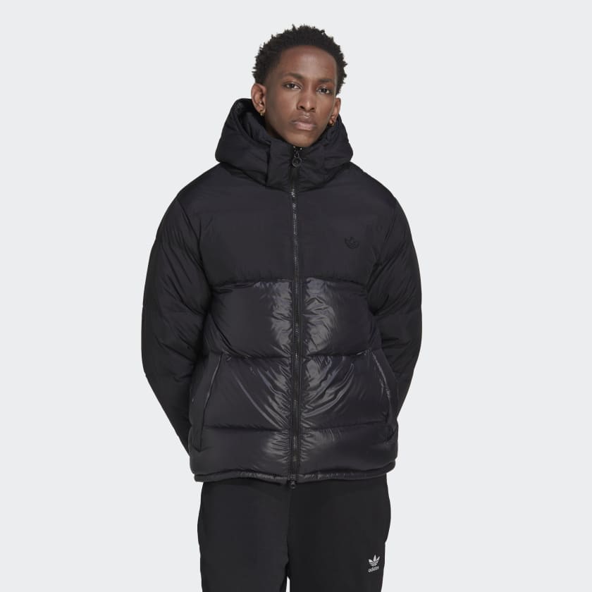 adidas Down Regen Hooded Puffer Jacket - Black | Lifestyle | US