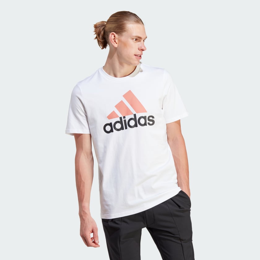 adidas Essentials Single Jersey Big Logo Tee White adidas India