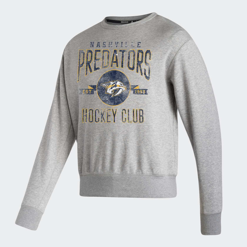 adidas Predators Vintage Crew Sweatshirt - Grey, Men's Hockey, adidas US