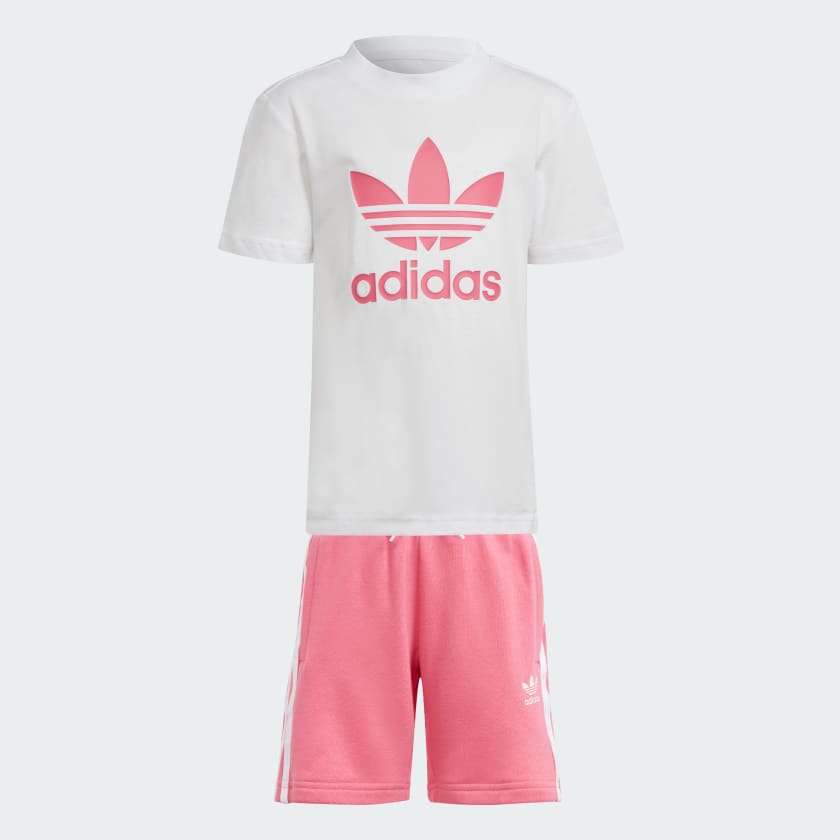 adidas adicolor Shorts und T-Shirt Set - Rosa | adidas Austria