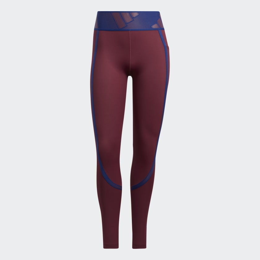 Womens burgundy adidas leggings hot sale