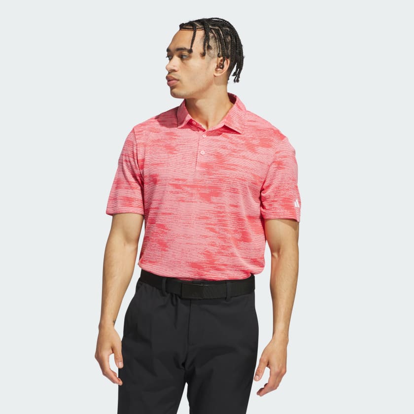 adidas Ultimate365 Textured Stripe Polo Shirt Pink Free Shipping with adiClub adidas Canada