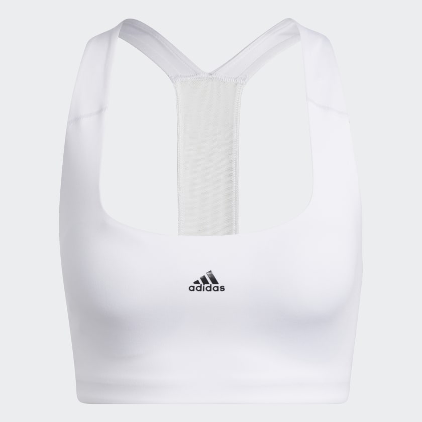 adidas training light padded sports bra. White. Size XLDD. Pull on Womens 