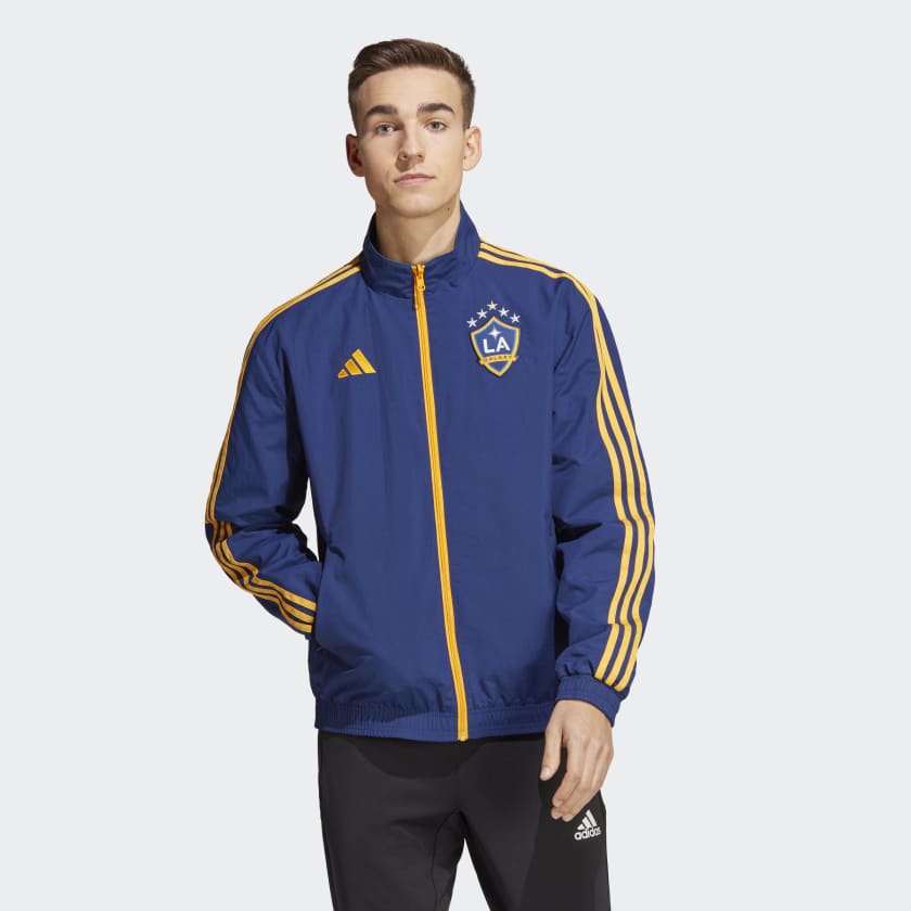 adidas LA Galaxy Anthem Jacket - Blue, Men's Soccer