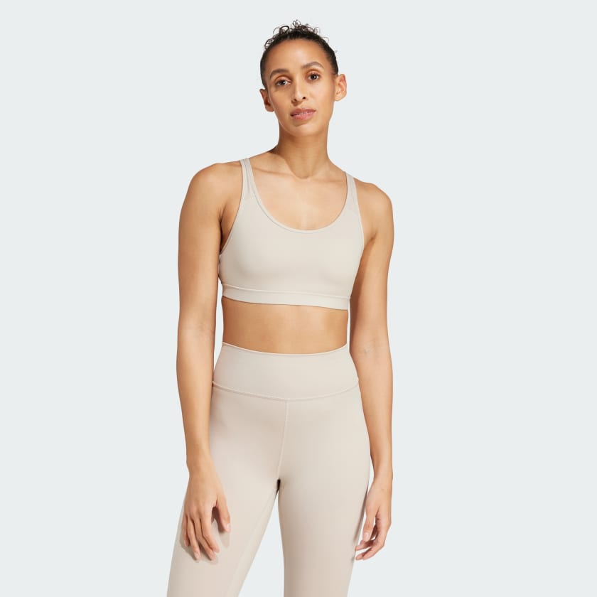 adidas All Me Essentials Medium Support Sport BH Beige adidas Deutschland