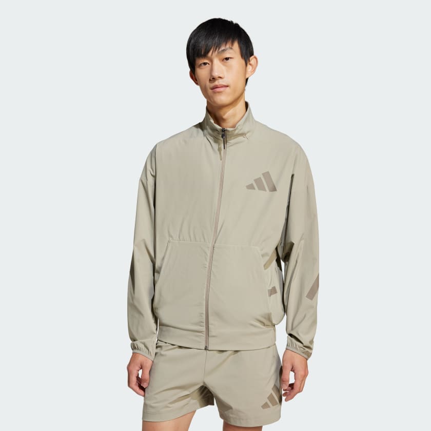 adidas Z.N.E. Woven Track Top - Beige | Free Shipping with