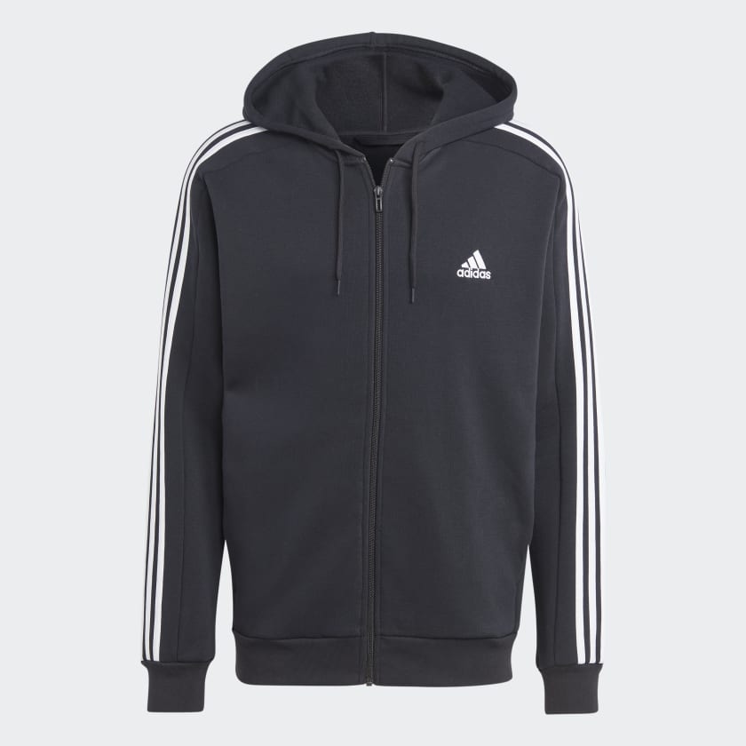 adidas Men's Lifestyle Essentials Fleece 3-Stripes Full-Zip
