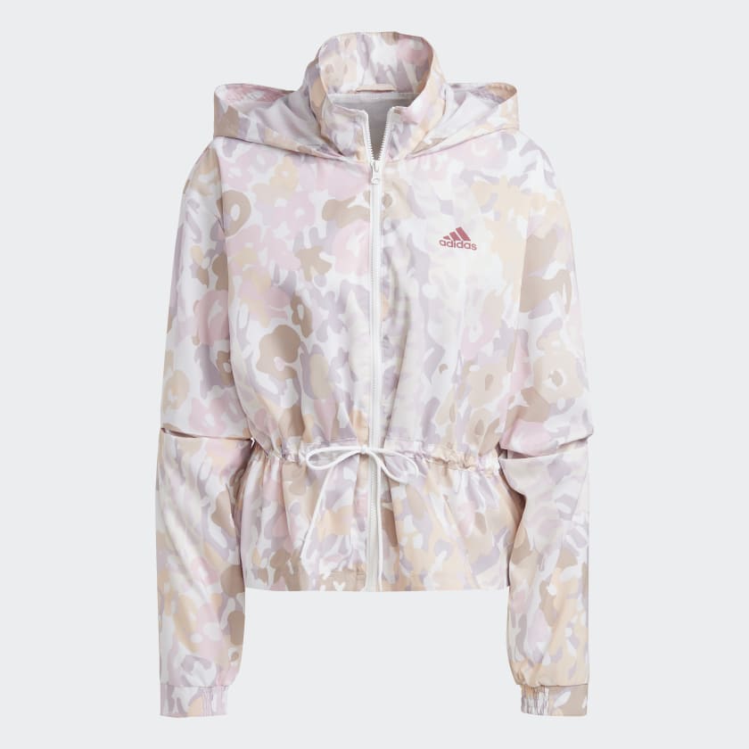 Graphic Windbreaker White IC0555 01 Laydown