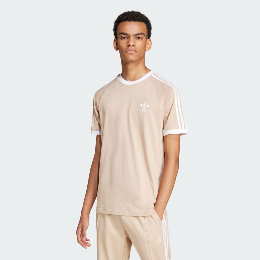adidas adicolor Classics 3 Streifen T Shirt Beige adidas Deutschland
