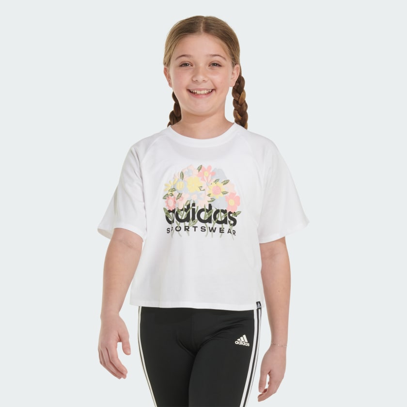 adidas Short Sleeve Waist Length Raglan Tee White Free Shipping with adiClub adidas US
