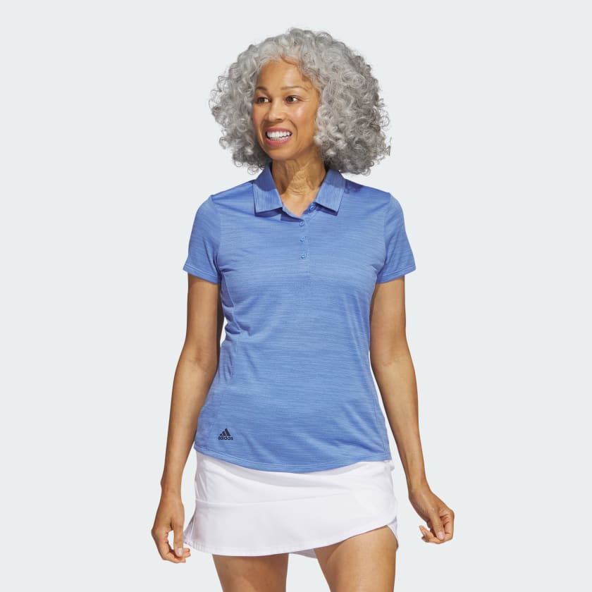 adidas Space Dyed Short Sleeve Polo Golf Shirt Blue adidas Canada