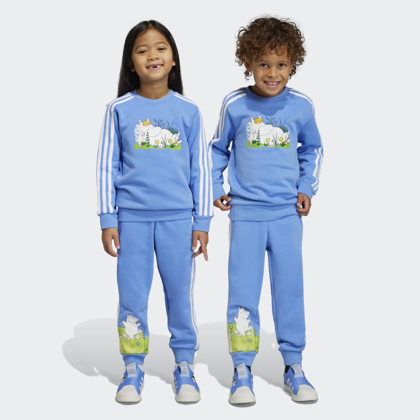 Conjunto sudadera y pantalón Originals x Moomin - Azul adidas | adidas España