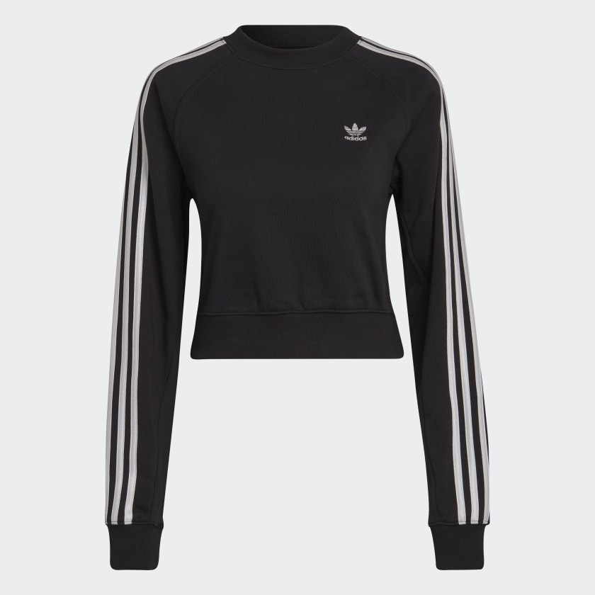 adidas Adicolor Classics High Shine Crew Sweatshirt - Black | adidas UK