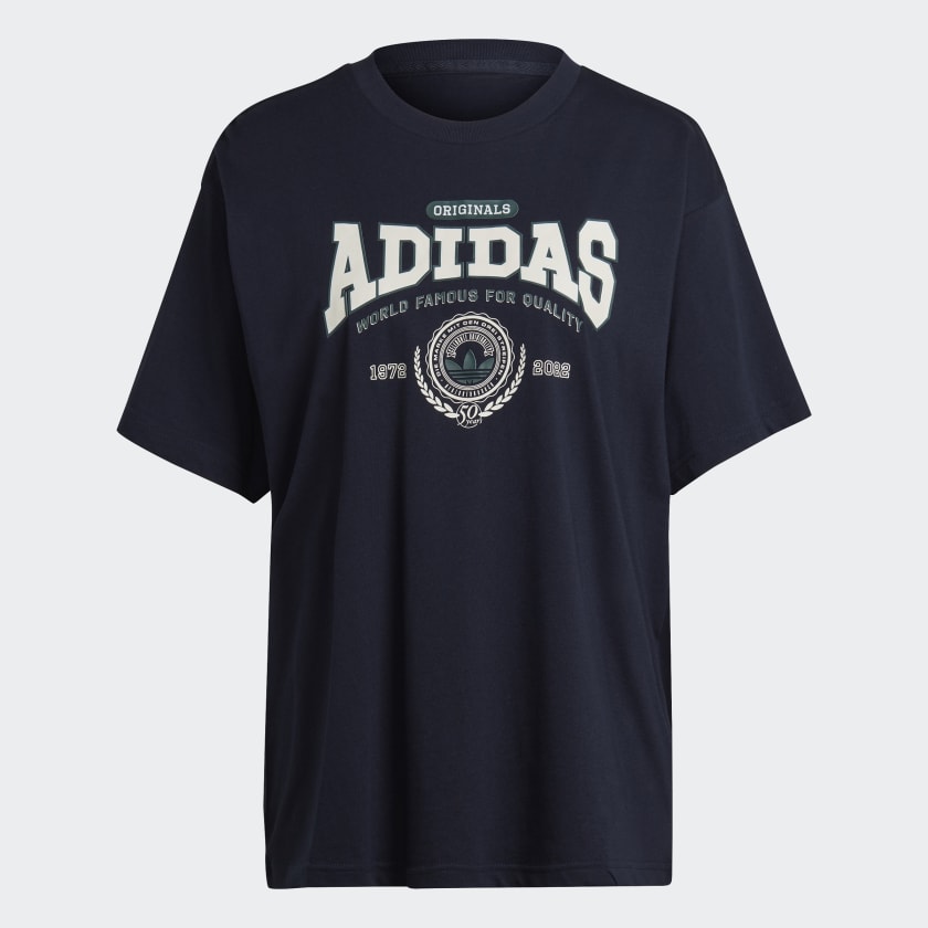T shirt adidas world famous for quality on sale