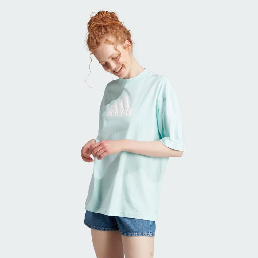 adidas Future Icons Badge of Sport Boyfriend Tee Turquoise adidas Thailand